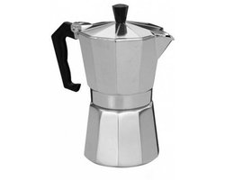 Zilveren percolator voor 6 espresso kopjes - Koffiezetapparaat - Koffiepercolator