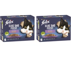 2x Felix - Elke Dag Feest Mix Selectie in Gelei - Kattenvoer - 12x85g
