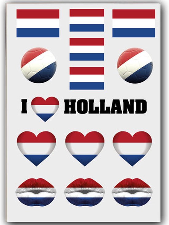 Temporary Tattoo Nederland / Holland Oranje #1 (A5 formaat) Neptattoo  Tijdelijke... | bol.com