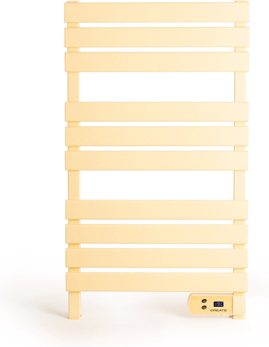 CREATE WARM TOWEL 500W - Elektrisch handdoekenrek voor aan de muur - Pastel Geel