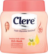 Clere Luxurious Body Cream Rich Musk with Vitamin E & A 500 ml