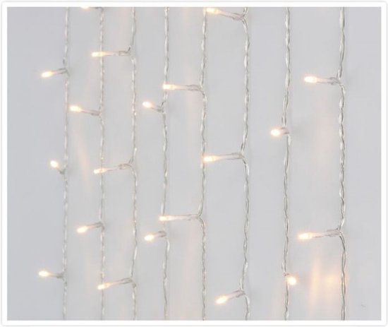 Oneiro’s luxe Gordijnverlichting - 240LED - 200x150cm - warm wit - kerst - lichtgordijn - feestdagen - winter - verlichting - binnen - buiten – sfeer
