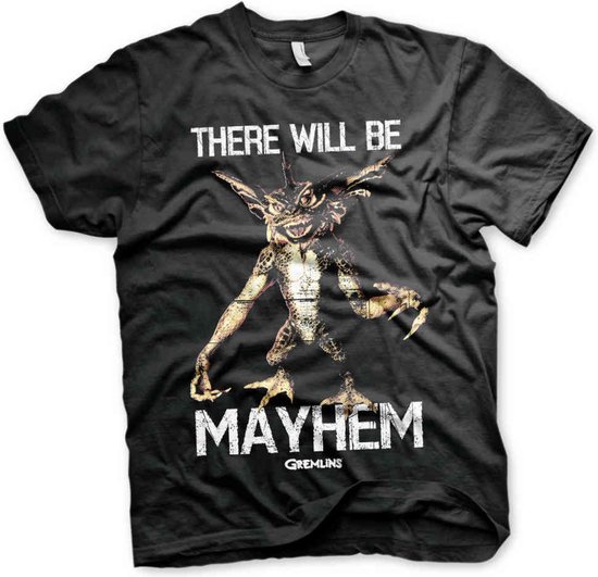 Gremlins Unisex Tshirt -4XL- There Will Be Mayhem Zwart