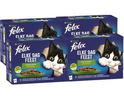 4x Felix - Elke Dag Feest Groente Selectie in Gelei - Kattenvoer - 12x85g