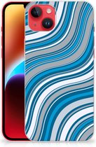 TPU Case iPhone 14 Plus Telefoonhoesje Golven Blauw