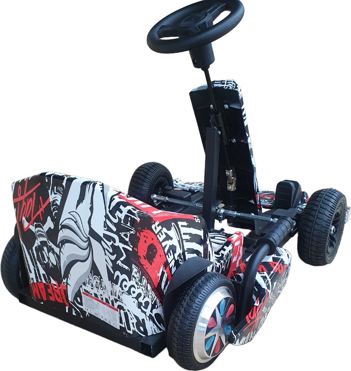 COSTWAY 6V Gokart Elektro, Go Cart mit 2-Fach verstellbarem Sitz & 5 Rädern, Lenkrad, Driftfunktion, 4-5 km/h, Kinder Elektroauto, Kinderfahrzeug für Kinder ab 3 Jahre alt (Schwarz