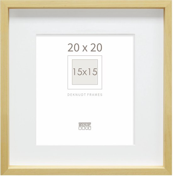 Deknudt Frames fotolijst - naturel - passe-partout - 15x15 / 20x20 cm