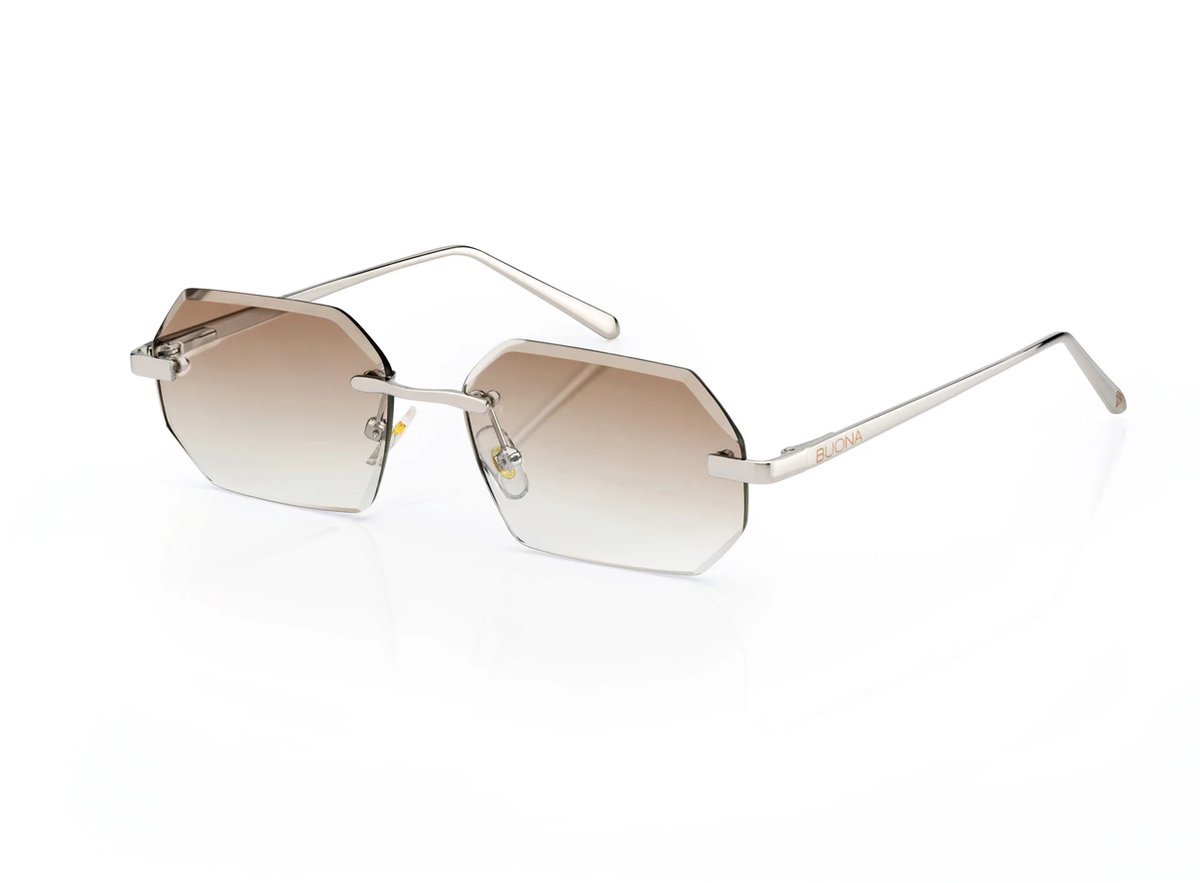 BUONA MIAMI BEACH Bruin Glas , Zilver Montuur