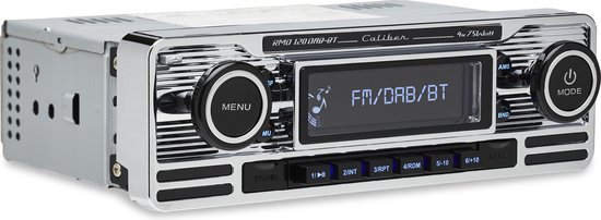 Caliber RMD120BT Autoradio met Bluetooth - 1 DIN - USB - 18 Voorkeurzenders  - Retro Look | bol.com