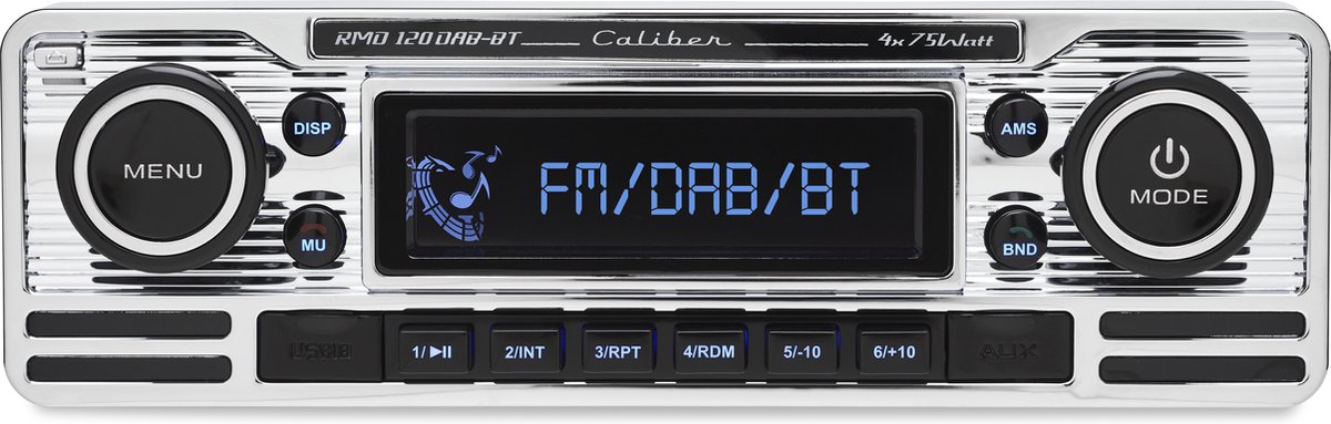 Pool Huiskamer antwoord Caliber Autoradio met Bluetooth 1 DIN USB 18 Voorkeurzenders Retro Look  voor oldtimer... | bol.com