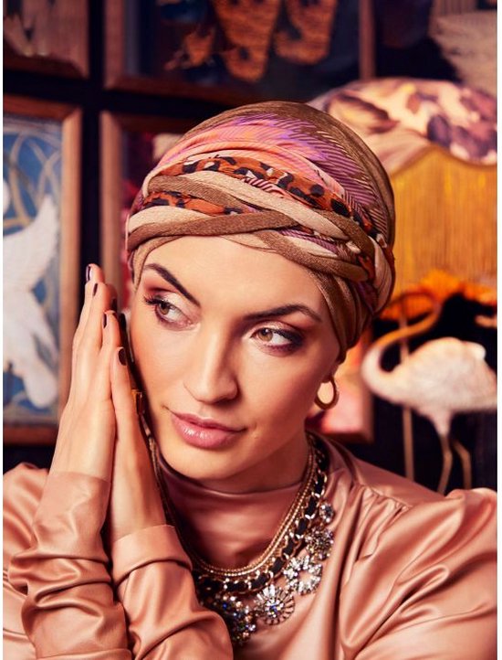 Ensemble turban bohème Scarlett - couvre-chef esprit bohème - bonnet chimio