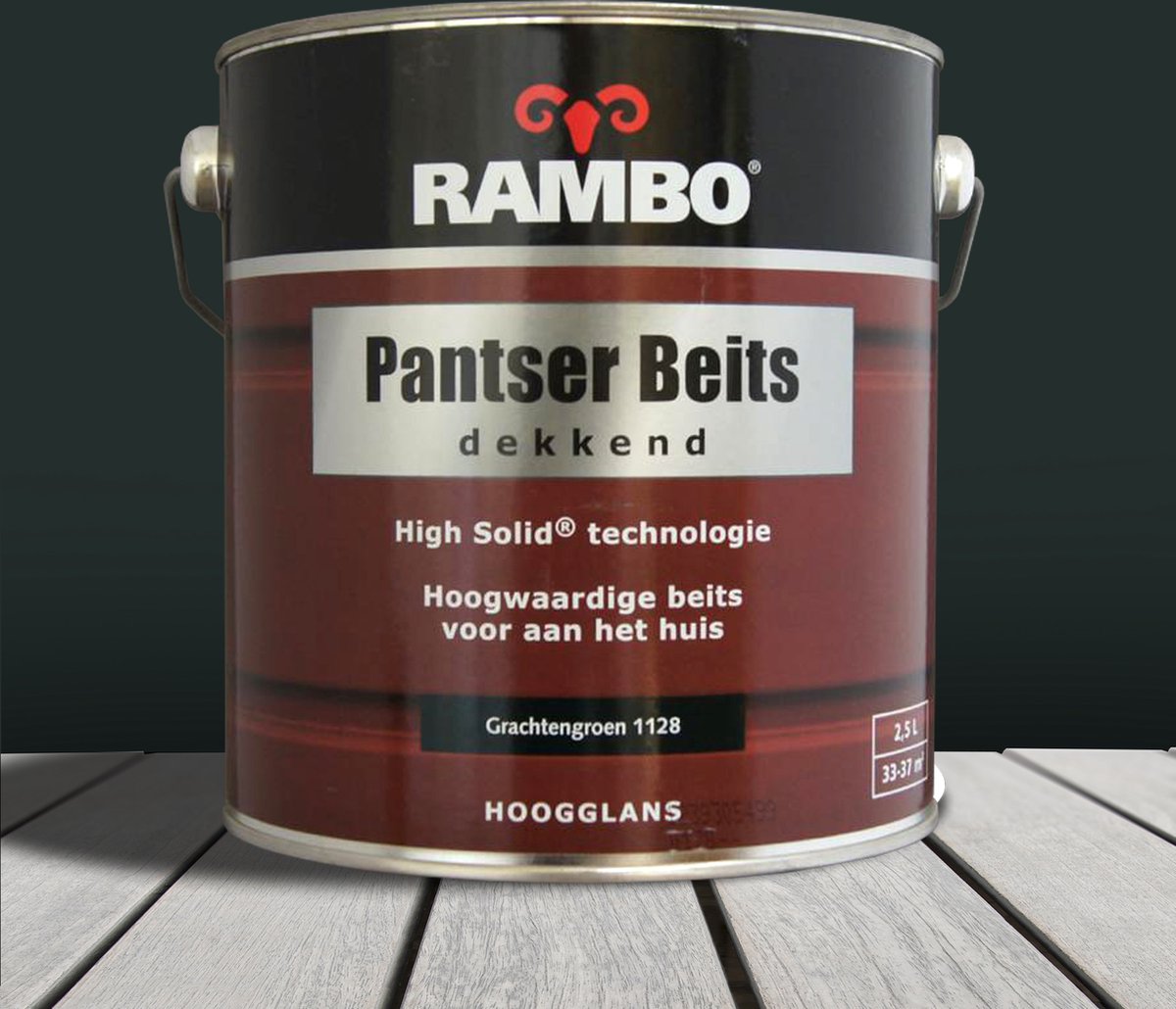 Rambo Pantser Beits Dekkend - 2,5 liter - Grachtengroen | bol.com