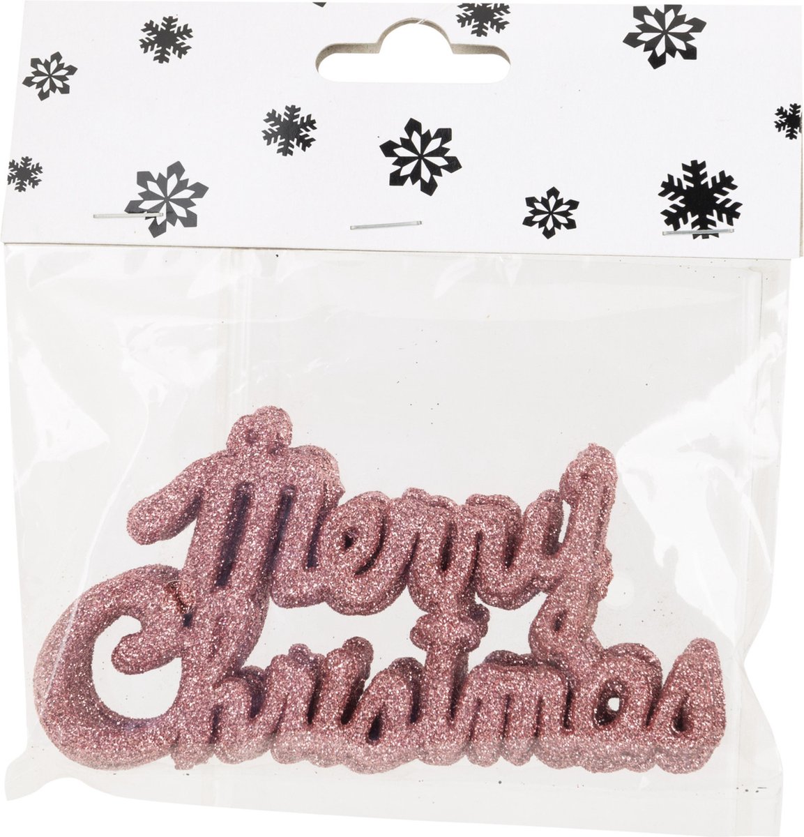 Cosy @ Home kersthangers - 6x - roze - kunststof - 10 cm - kerstversiering / kerstornamenten