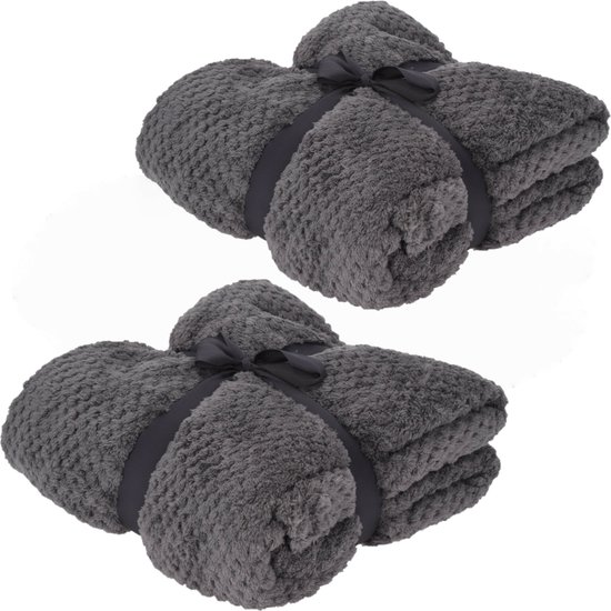 Exclusivo Mezcla Pluche Fuzzy Large Fleece gooit en dekens, 230 x 270