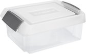 Sunware opslagbox kunststof 17 liter transparant 45 x 36 x 14 cm met afsluitbare extra hoge deksel