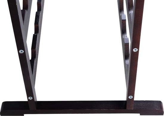 COSTWAY Wijnrek van bamboe, kleine wijnstandaard voor 8 flessen, vrijstaand glazenrek voor keuken & eetkamer en bar, flessenrek, wijnkast, flessenstandaard, wijnflessenhouder, 44 x 10 x 30 cm