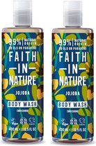 FAITH IN NATURE – Body Wash Jojoba – 2 pak – Voedend – Natuurlijk