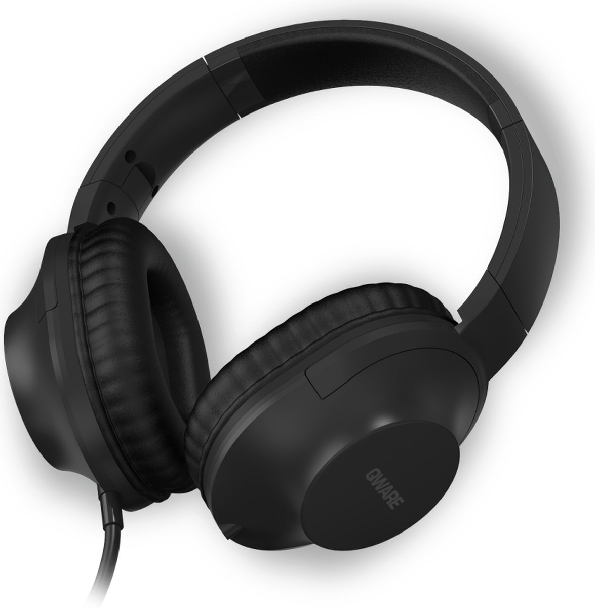 Qware Sound - Koptelefoon Kinderen – Koptelefoon Volwassenen - Koptelefoon Bedraad - Wired - Kabel - Headphone - Zwart