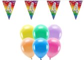 Boland Party 4e jaar verjaardag feest versieringen - Ballonnen en vlaggetjes