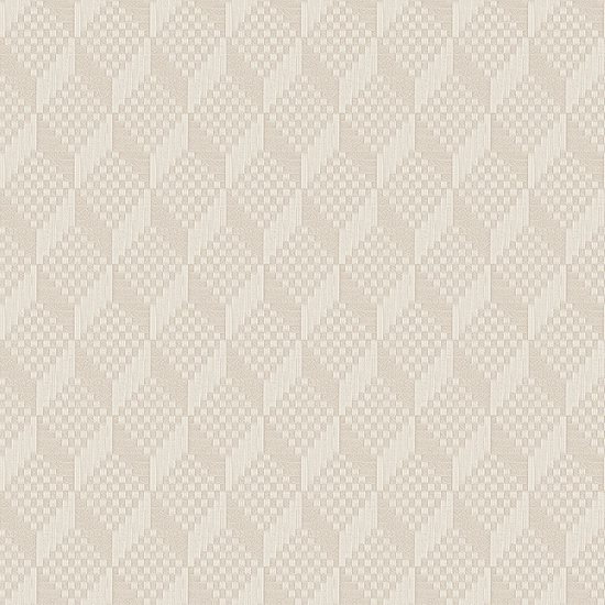 Dutch Wallcoverings - Grace 3D cube cousu crème - papier peint intissé - 10m x 53cm - GR322302