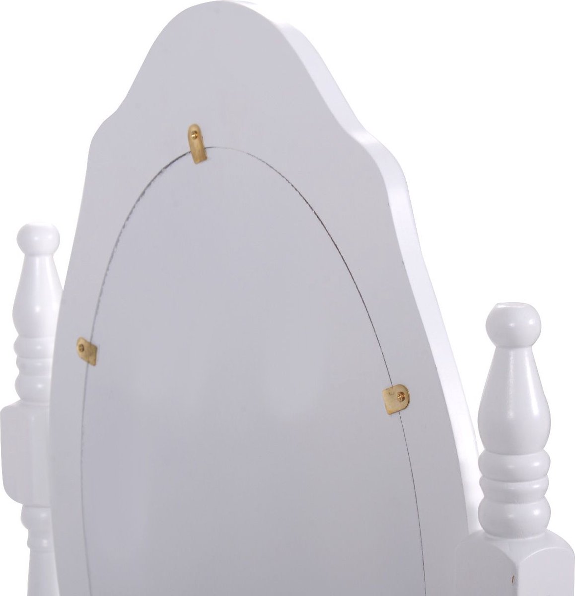 Saimeihome Make-uptafel met ledverlichting, spiegel en kruk, 3