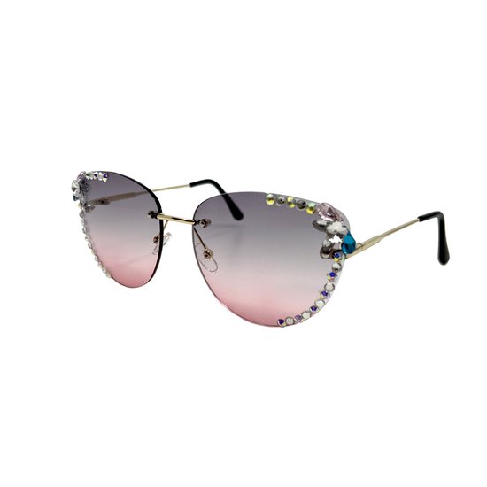 CHPN Zonnebril Hartje Hartjesbril Hartjeszonnebril Hartvormige Brilglazen Zwart Valentijn Festivalbril Feestbril Partybril Feest Accessoire 1491956063