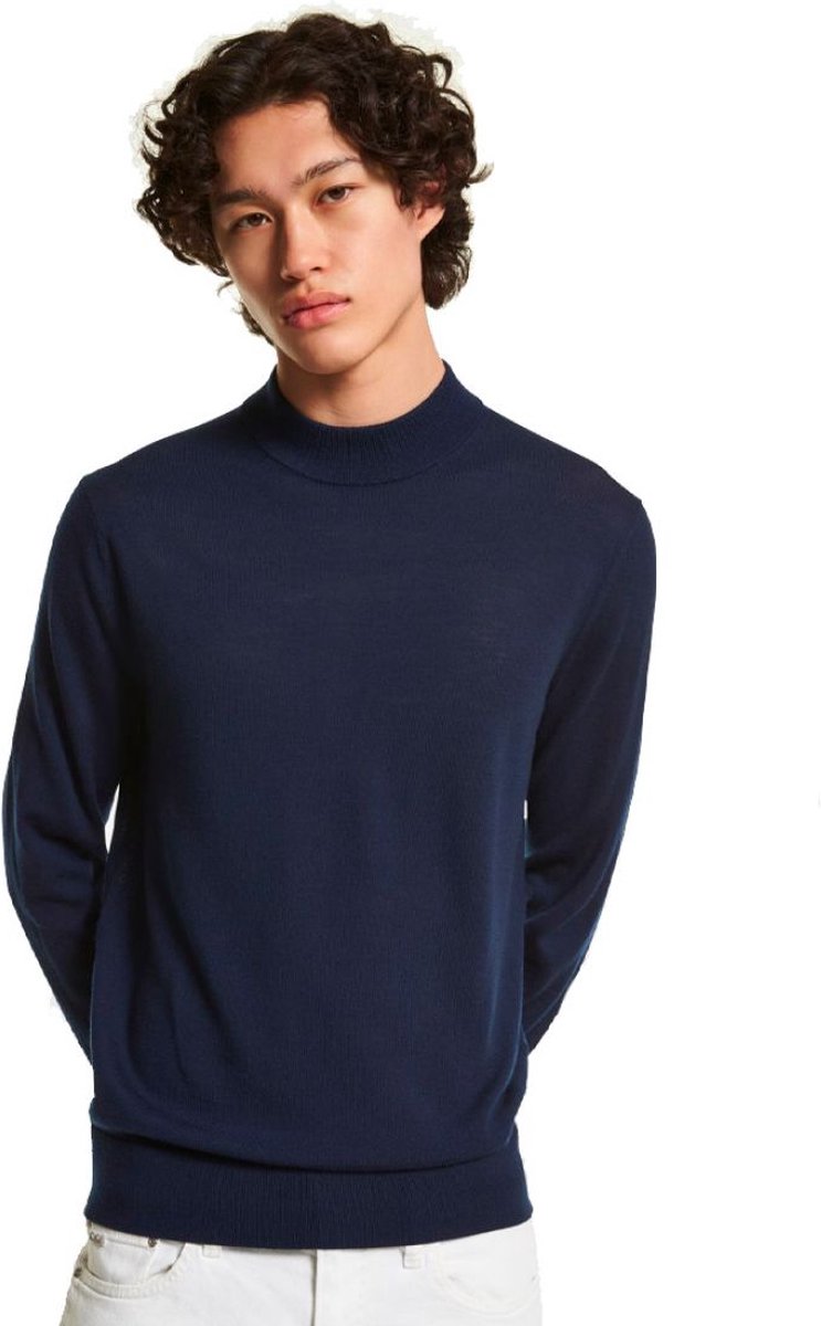 Michael Kors Turtleneck Pullover Merino Wol - Navy - Medium