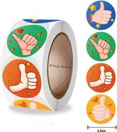 Beloningssysteem beloningsstickers duim omhoog - 500 stuks - Zindelijkheid training stickers emoji - Stickers voor koffer / potjes / laptop / agenda - Stickervellen kinderen & volwassenen - 500 stuks