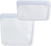 Stasher - Set de 2 sacs ménagers - refermables - réutilisables - transparents