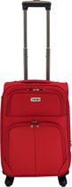 SB Travelbags Handbagage stoffen koffer 55cm 4 wielen trolley - Rood