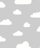 Duch Wallcoverings - My Kingdom- Clouds grijs/wit - vliesbehang - 10m x 53cm - A618-19
