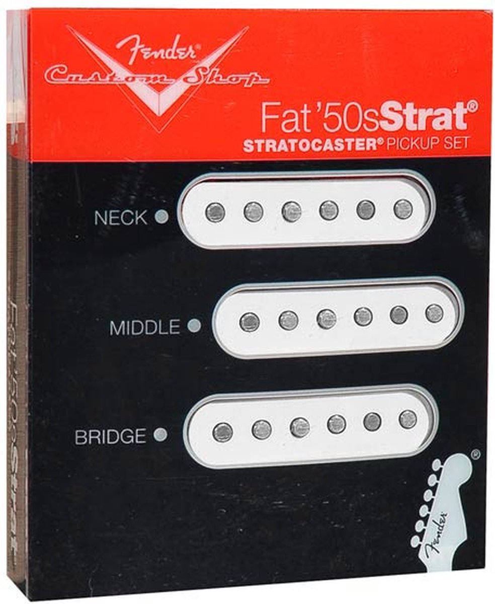 Pickup set Fender Custom Shop White Stratocaster® Fat ‘50s