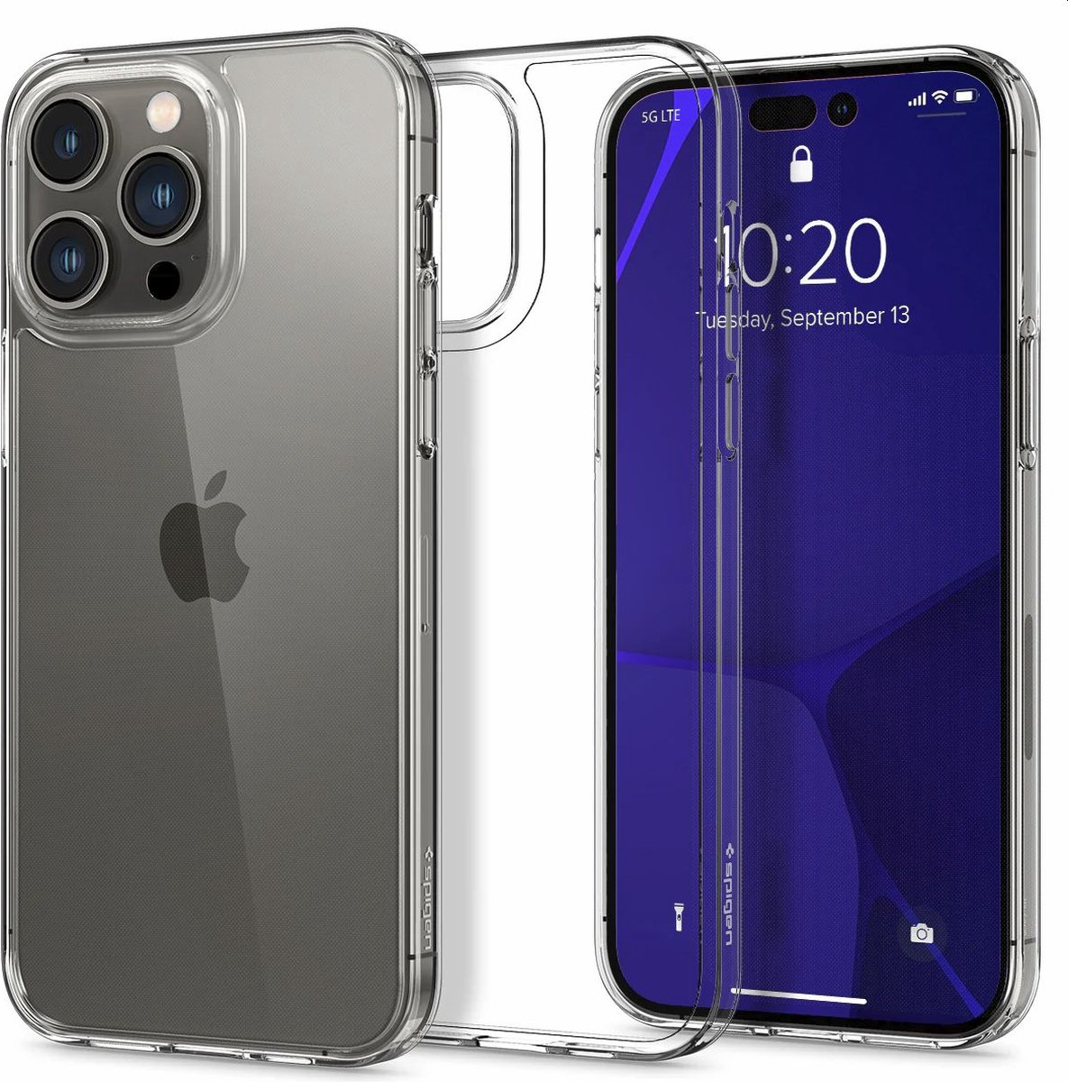 Spigen Air Skin Hybrid Case hoesje geschikt voor iPhone 14 Pro Max - Crystal transparant
