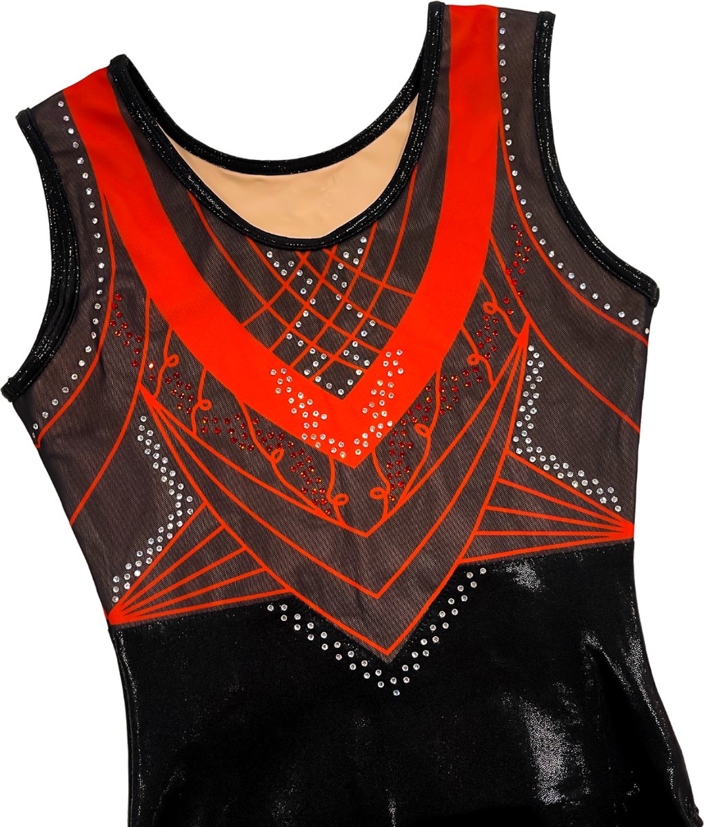 Sparkle&Dream Turnpakje Femke Rood - Maat ALA XS/S - Gympakje voor ...