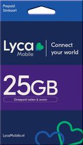 Lycamobile 25GB Databundel Prepaid Simkaart (MiFi geschikt) (Holland Super Bundel)