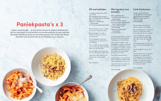 Drie borden met pasta: een met rode saus en parmezaan, een met romige saus, en een met spaghetti.