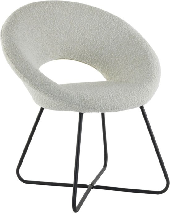 Light & Living Chaise Antony - Crème - Bouclé