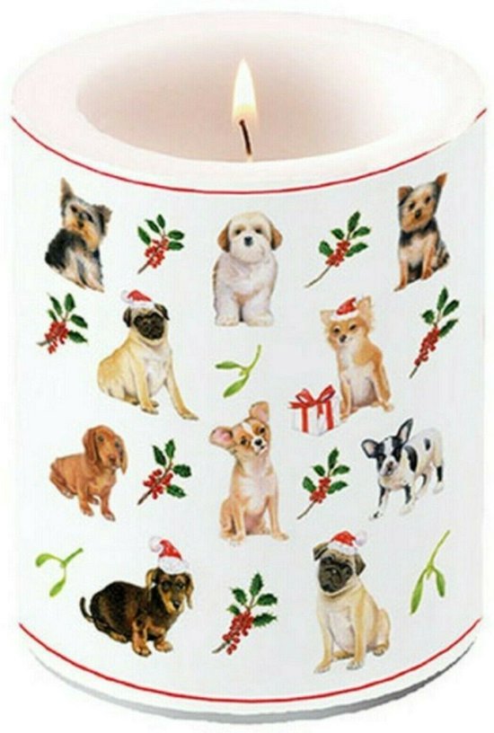 Ambiente - Kaars - Christmas Dogs - 75 branduren - Winter - Kerst