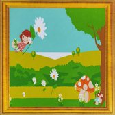 Peinture à numéros pour Enfants - Fille avec fleur - Coloriage à numéros