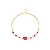 Bijoutheek Bracelet (bijou) Acier Et Perles Rouge 0290040-357 Rouge