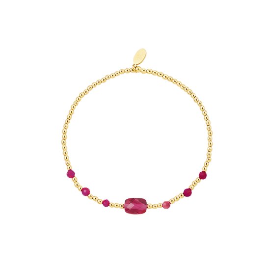 Bijoutheek Bracelet (bijou) Acier Et Perles Rouge 0290040-357 Rouge