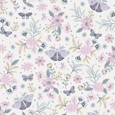 Dutch Wallcoverings - My Kingdom- Butterflies roze/blauw - vliesbehang - 10m x 53cm - M581-03