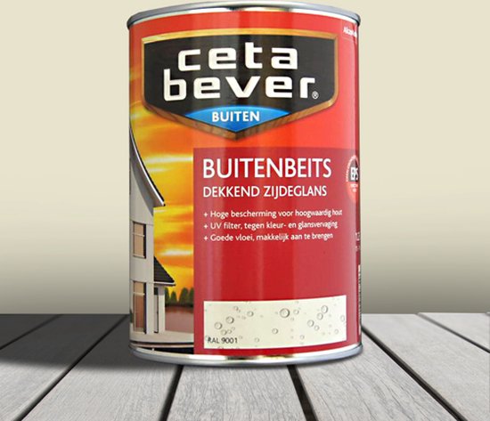 Cetabever Dekkende Buitenbeits - 1,25 liter - Crème | bol.com
