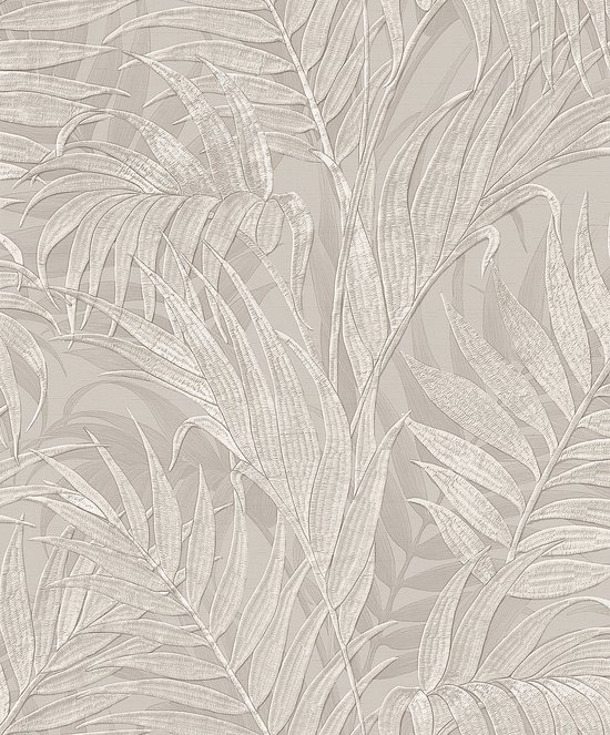 Dutch Wallcoverings - Vison feuille de palmier Tropical Grace - papier peint intissé - 10m x 53cm - GR322103