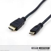 Mini HDMI naar HDMI kabel, 3m, m/m | Signaalkabel | sam connect kabel