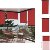 vidaXL Zonnescherm Verticaal - 170 x 250 cm - Rood - UV- en waterbestendig - Staal/Aluminium - Parasol