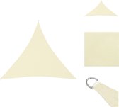 vidaXL Zonnezeil Driehoekig - 4 x 4 x 4 m - Crème - PU-gecoat Oxford stof - Parasol