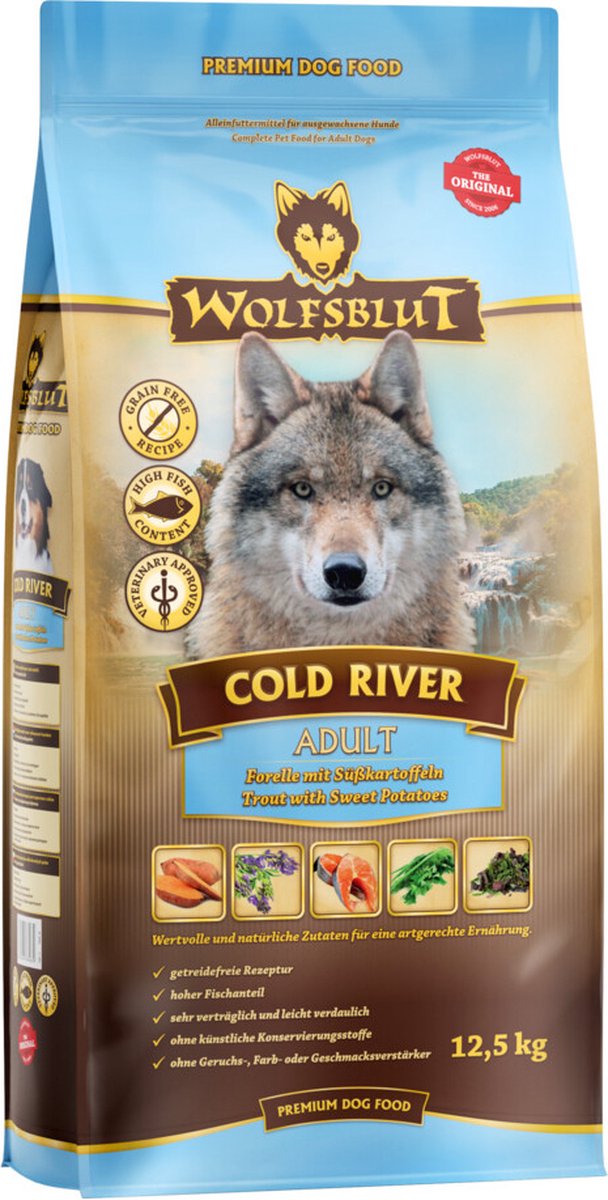 Wolfsblut Wolfsblut Grain Free Adult Dog Cold River 12,5 kg - Hond