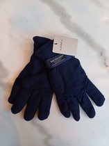 Heren Fleece Handschoenen Blauw met Dubbele Laag Fleece en Verstelbare Velcro Pols Sluiting