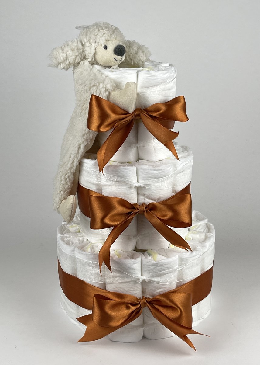Goedkoopste Chouette-Chouette | Luiertaart Neutraal | Kraamcadeau | Geboorte Jongen Meisje | Babyshower | Tuttle Poodle Peter Koper